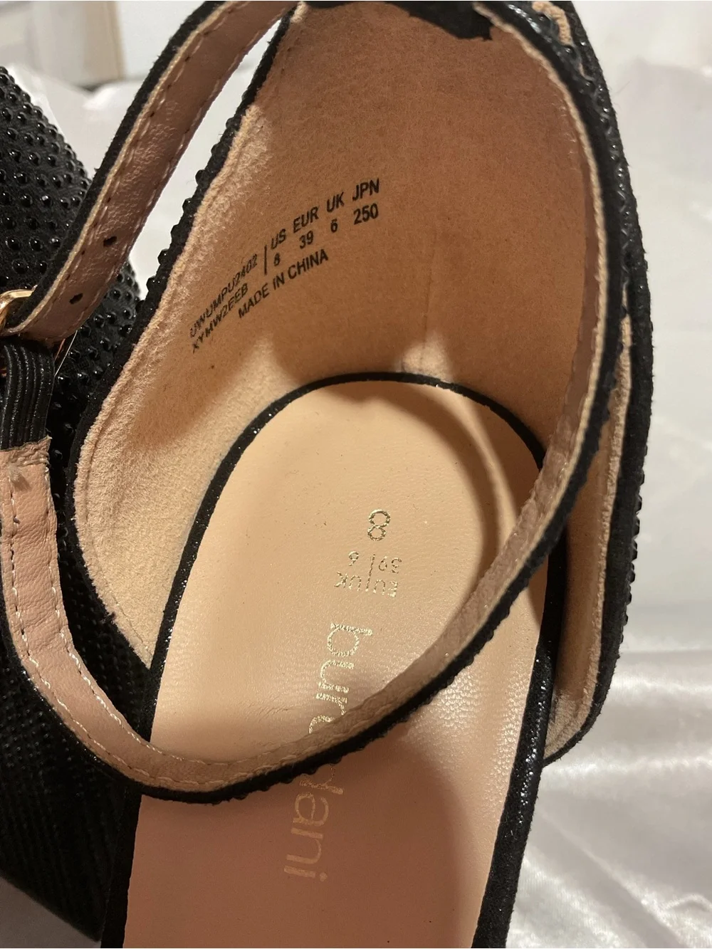 Black Ankle-Strap Platform Heels